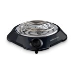 Mellerware Hotplate Single Powder Coat Black Spiral Plate 1000W "helios