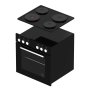 Falco - 60CM Combi Oven & Solid Plate Hob Set 4 Function - Black