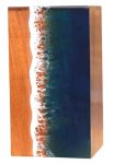 WOODY24INTO7 Ocean Wooden Resin Urn Modern Small Adult Male Urn 50 Lbs Capacity