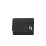 Ikon Pebble Pin Medium Trifold Wallet -black