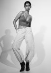Nylon Parachute Trousers - Cream