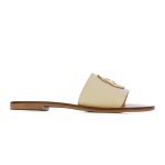 Buckle Slip-on Sandals -beige