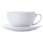 Basics White Cappuccino Cup And Saucer 320ML