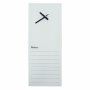 Glass Clock With Notes 200 X 580MM - White