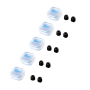 In-ear Monitor/earphone Memory Foam Eartips - Medium - 5 Pairs - Black