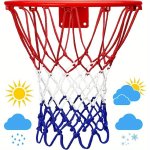 Upgraded Thickening Heavy Duty Basketball Net: Rainproof And Sunscreen For All-weather 53.34CM Standard Thick Nets 12 Loops For