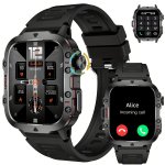 1PC Smart Watch For Men 4.98CM Large Touch Screen Smartwatch Answer/make Call Fitness Watch With 100+ Sports Modes Smart Watch With Message Notification Ai
