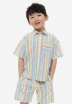 Pull-on Shorts - Blue Striped