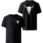 Bull Skull Graphic T-Shirt Vintage Western Style
