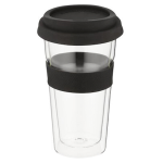 Thermal Glass Tumbler 400ML Black Order In Qty Of 6