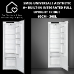 Smeg Univer Aesthetic A+ Built-in Integrated Full Upright Fridge 60CM - 308L