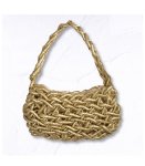 Knitted Shimmer Clutch Bag - Gold Free