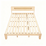 Solid Pine Wood Bed Frame With Headboard - 150X200CM Queen Size