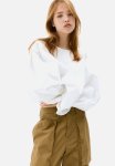 Tie-detail Cotton Blouse - White