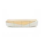 Bf Royal Home Plasma Stand - White & Champagne Gold
