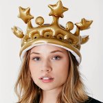 1 Inflatable Crown Ideal Gift For Festivals And Christmas - Inflatable Crown Hat Unique Inflatable Party Hat Fun And Fashionable
