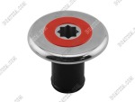 Inox Deck Filler 38MM For Fuel - Red