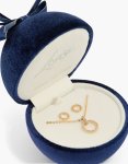 Goldair Gold Cubic Zirconia Outlined Circle Earrings & Necklace Set