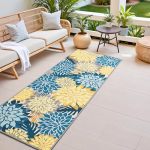 Colorful 2X6 Washable Runner Rug For Hallway Tropical Botanical Modern Floral Chenille Kitchen Rugs Low Pile Non Slip Carpet For