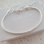 EB8-CB06406 - Silver Plated European Charm Bracelet Adjustable 16-21CM Extender Chain - 16.5-21CM Adjustable CB06406
