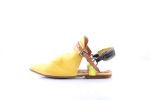 Women's Yellow Leather Ballerina Sandal