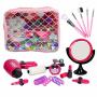 Echolife Girls Pretend Play Makeup Kit Beauty Salon Hair Styling Set With Hair Dryer Lipsticks Makeup Brushes Set Mirror Beauty Accessories For Girl 3-7