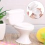 Cute Dollhouse Furniture Vintage Bathroom Modeling White Toilet Creative Miniature Dolls Accessories Baby Pretend Toys House Gift For Boys And Girls