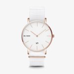 Hallfield S White Fabric Womens Watch