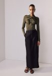 Draped Jersey Top - Dark Green