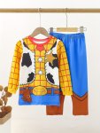 Boy's Cartoon Cowboy Character Clothing Halloween 3D Print Top & Pants Set Kid's Outfit For Halloween Carnival Party