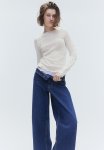Overlock-detail Knitted Top - White