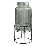 Beverage Dispenser 5.5LT Glass With Metal Stand