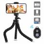 Flexible Tripod With Phone Clip And Remote