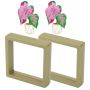 Caladium Heart Of Jesus Magnet Set With Floating Display Frames