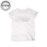 Ladies Scripty Embroidery Tee - White - 3XL