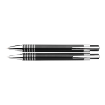 BP3298 - Lacquered Barrel Matching Ballpoint Pen And Clutch Pencil Set Black Std