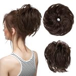 Cjl Hair Large Messy Bun Hair Piece Wavy Curly Scrunchies Synthetic Chignon Ponytail Hair Extensions Thick Updo Hairpieces For W