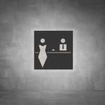 Reception Sign D04 - Black - Powder Coated Aluminum