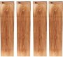 4 Piece Wall Wooden Hanging Planter Holder - Natural