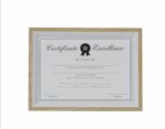 A4 Certificate Frame Natural white