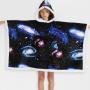 Kids 2 In 1 Galactic Hooded Poncho Blanket