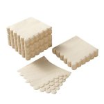 100 Pack Cocktail Napkin 2-PLY Scalloped Edged Dessert Napkins Folded 5 X 5 Inches Disposable Napkins For Dinner Wedding Birthda