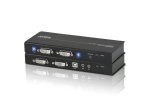 Aten USB Dvi Dual View Kvm Extender Cat 5 Kvm Extender w Us eu uk out Adp