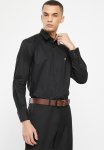 Pierre Cardin Plain Stretch Formal Shirt - Black