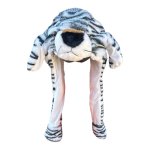 Snow Tiger Light Up Animal Squeeze Hat