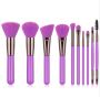 Everglitz Fluorescent Series 10 Piece Cosmetic Brush Set Neon Purple