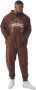 - Men's Plus Worldwide Hoodie & Jogger Tracksuit Set - Chocolate