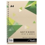 - Note Book A4 Side Bound Feint And Margin 100 Pages
