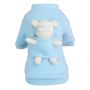 Dog Sweater Thickened Winter Knit Bear Design Warm Pet Clothing Blue M