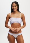 Cotton On Rara Ruffle Bandeau - Washed Thistle